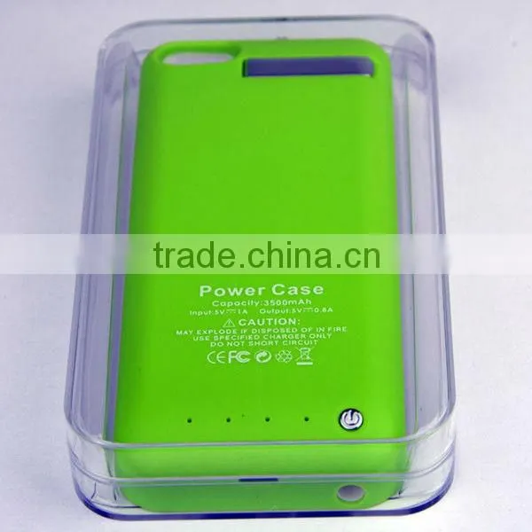 For IPhone5c Battery Cover ,3500mAH Back Battery Cover For IPhone5C Power Case