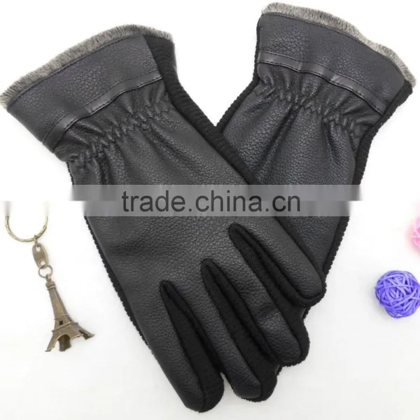 Buckskins Leather Gloves, Fall and Winter Warm Velvet Fashion Line Cycling Gloves, Full Finger Cycling Gloves photo-4