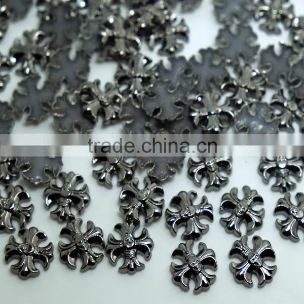 Factory Wholesale Cross With Skull Head Hotfix Alloy Studs, Gold, Antique Brass, Black Nickel, Hot Fix Zinc Alloy Studs photo-3