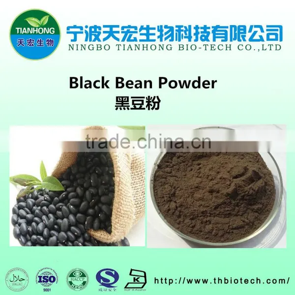 Reasonable Price and GMP Factory Black Bean Hull Extract Powder, Organic Black Bean Powder