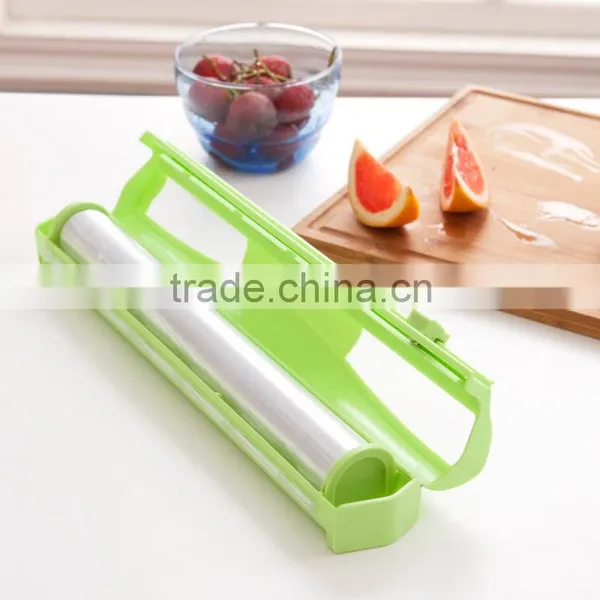 2016 Creative 304 Stainless Steel Blade Candy Color Plastic Cling Film Cutter