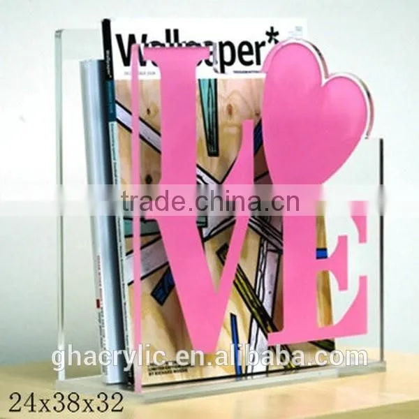 Eco-friendly New Design Acrylic Magazine Rack,customized Acrylic Magazine Rack photo-4