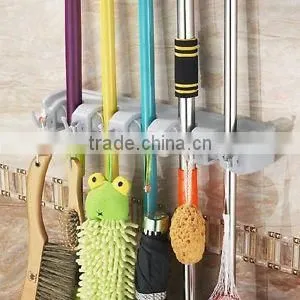 Magic Broom Holder 5 Position Broom Organizer Broom Holder Cleaning Tools Organizer photo-2