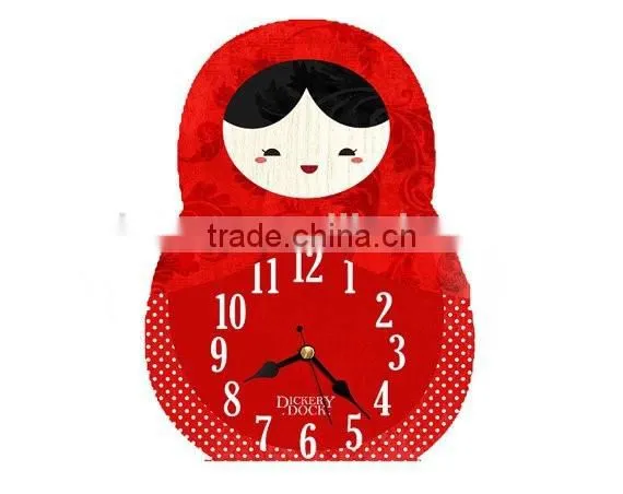 New Design Tumbler Style Wooden Wall Clock for Home Deco photo-4