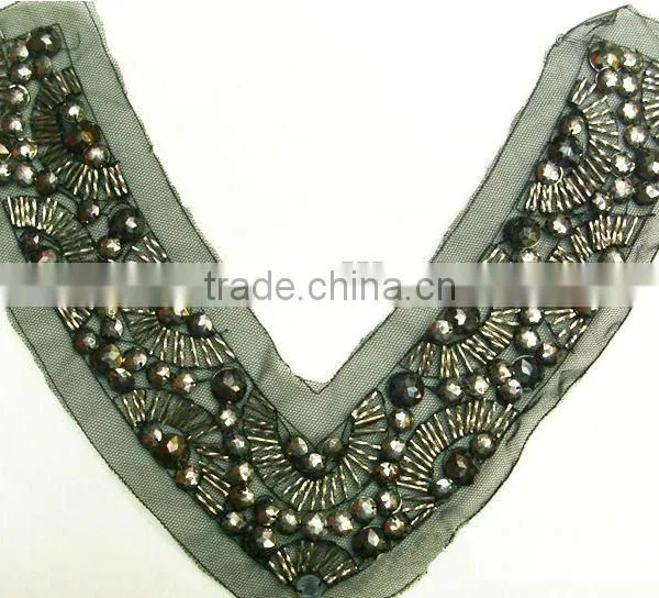 Square beads motifs,dress neckline,lace trims,shirt patch ,blouse back neck design