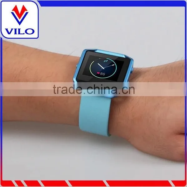 Wholesale High Quality Genuine Leather Watch Strap+Metal Frame For Fitbit Blaze, For Fitbit Blaze Leather Band photo-5