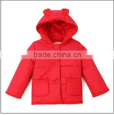 Girls' Winter Jacket With Cotton Fleece Lining for Casual Wear Children Forck Design Red Jacket for Girls Kids Coat photo-3