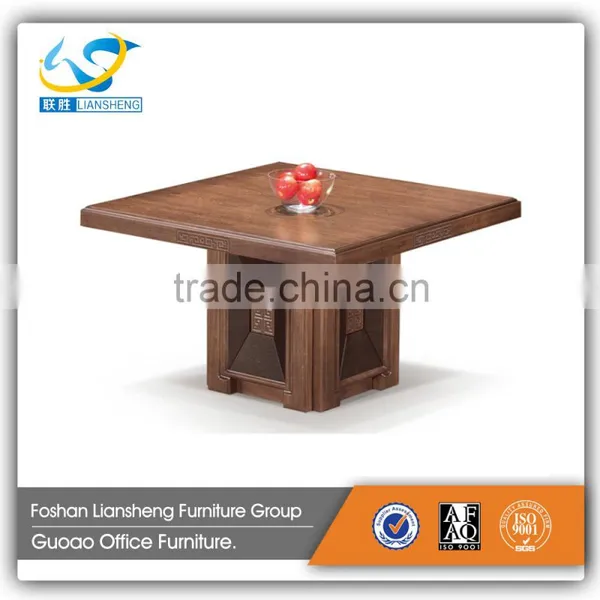 Popular Four Seats Small Size Square Solid Wood Negotiation Meeting Table GAT8612A photo-3
