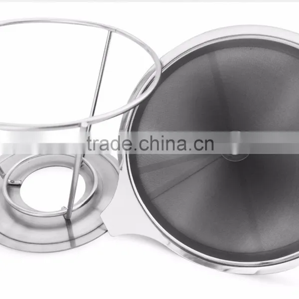 Pour Over Coffee Cone Stainless Steel Coffee Filter Brewer With Pour Over Coffee Stand Coffee Dripper photo-4