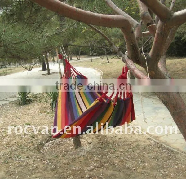 100% Cotton Fabric Hanging Hammock photo-2