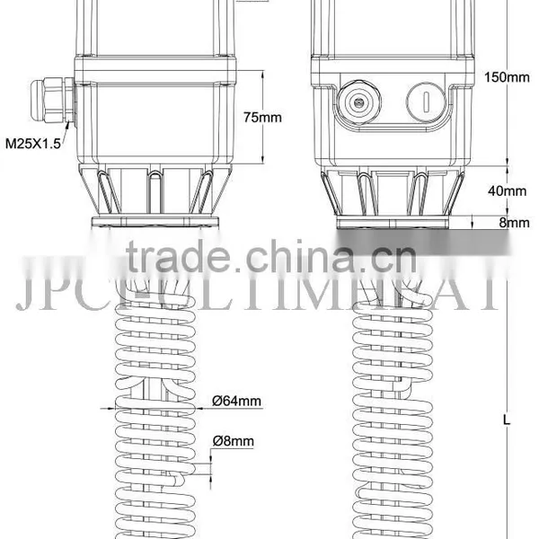 Type 9SWM, Extra Short Immersion Heater , Coiled Heating Elements Dia. 8 mm photo-2
