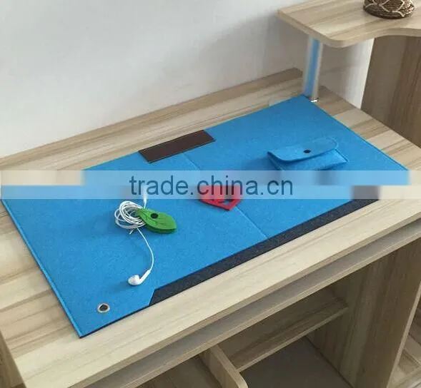 Multifunctional Protective PU Felt Leather Mat /Mouse Pad /Table Mat/Desk Pad/Organizer For Desktops And Laptops,