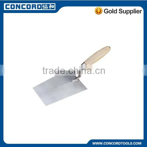 16cm German pattern bricklaying trowel with metal end rivet, carbon steel blade, Tile Trowel