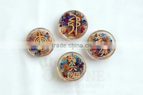 Mix Chakra Stone Orgone Disc Usai Reiki Set : Wholesale Orgonite Chakra Set Supplier