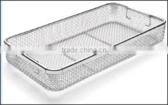 Stainless Steel Wire Mesh Trays for Surgical Instruments Disinfection Container