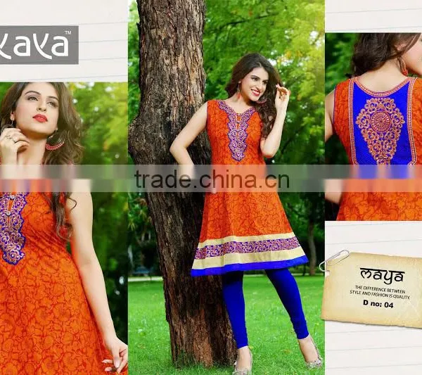 COTTON ANARKALI MODEL KURTIS photo-2