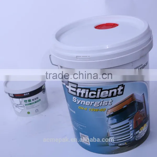 20L IML Paint Plastic Bucket With Lid and Handle photo-3