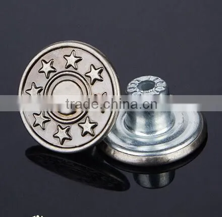 Star Logo Metal Denim Shank Buttons photo-3