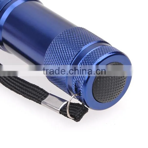 OEM Aluminum Alloy White Light Mini 9 LED Flashlight photo-5