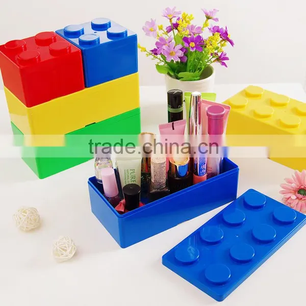 Multi-function Novelty Design Building Blocks Toy Storage Box Plastic photo-2