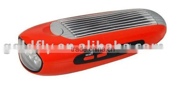 Solar Flashlight (GF-YB005a) (dynamo torch/mini flashlight)