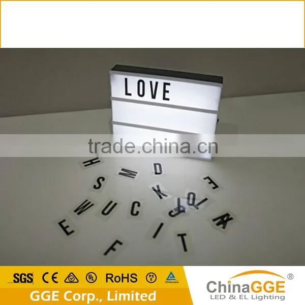 Cinema Light up Sign Box With Changeable Colored Letters,symbols and Numbers photo-2