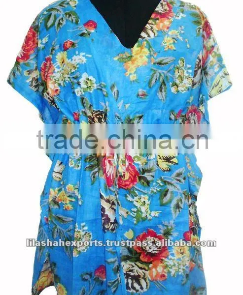 VP3022 Cotton Kaftan Cotton Beachwear Kaftan Dress Ladies Beach Wear Kaftan Dresses