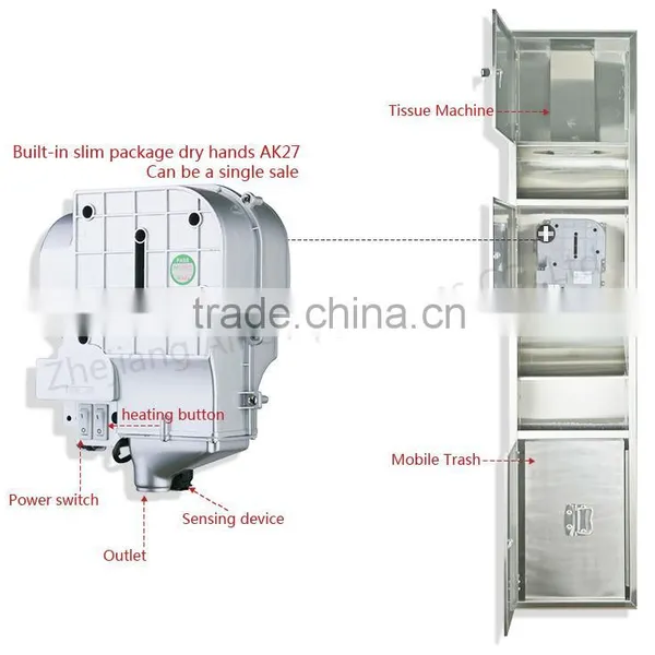 Recessed High Speed Hand Dryer Restroom Equipment photo-2
