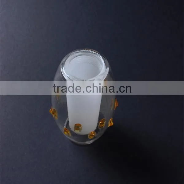 Double Wall Colored Glass Lamp Shade With Inside G9 Screw Inside Sandblasting Outside Clear photo-2