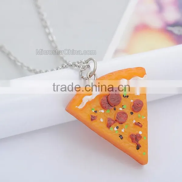 6pcs Gold Silver Friendship Pizza Slice Necklaces Pizza Necklace photo-6