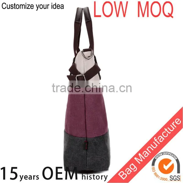 Factory Messenger Shoulder Bag With Stripe / Canvas Hand Bag photo-5