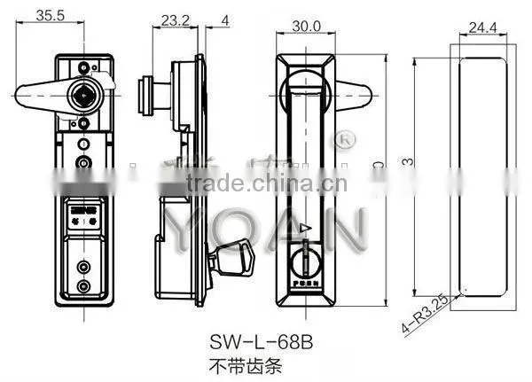 Metal Electronical Cabinet Door Lock Panel Push Button Lock photo-2