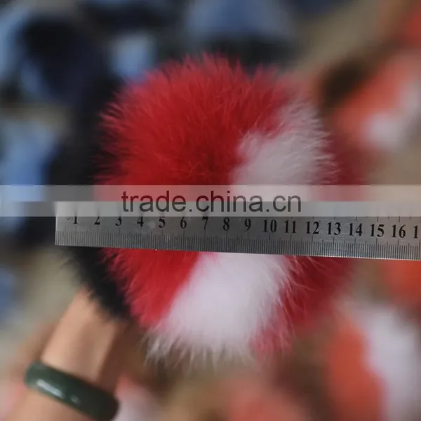 Fashionable Fox Fur Ball Keychain/bag Charm Colorful Fur Pompoms KZ160069 Quality Choice Most Popular photo-3
