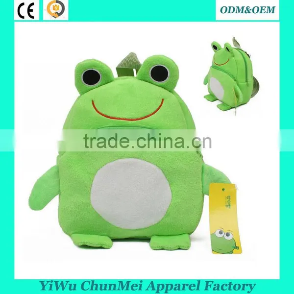 2016 New School Bags Frog 3D Plush Bags Children's Backpacks Kids 1-2 Years Baby Backpacks Wholesale Supplier's Choice
