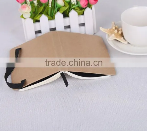 Custom Recylable Brown Kraft Paper Notebook Small Locked Diaries Wholesale photo-5