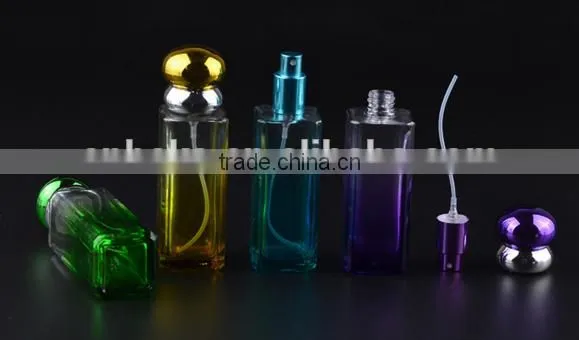 Portable Travel 30 ml Square Glass Pink Perfume Bottle Perfume Spray Bottle photo-4