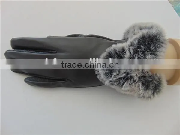 2016 Black Tignt Authentic Thin Handnade Leather Gloves Factory Price photo-2