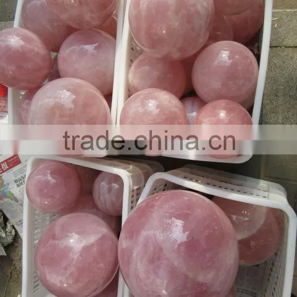 2015 Factory Direct Customed Rough Rose Quartz Ball for Sale photo-2