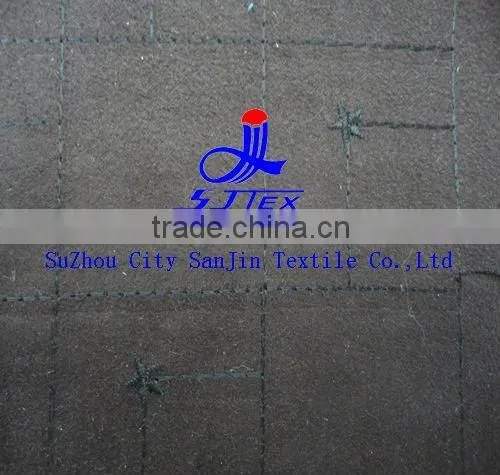Microfiber Suede Embroidered Fabric
