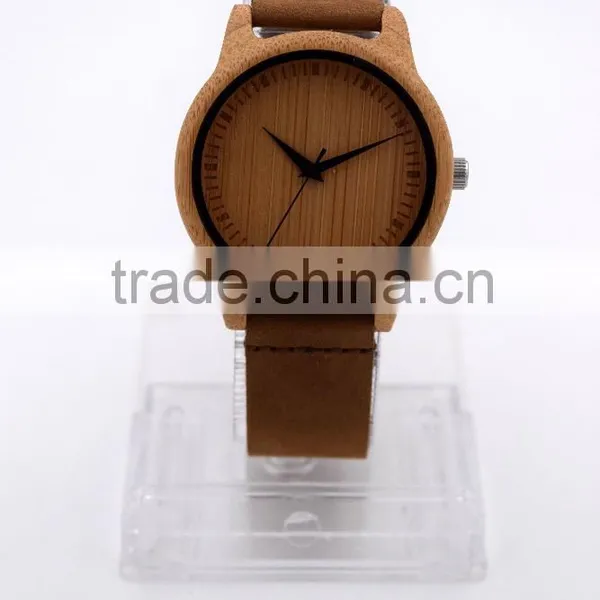 2016 Vintage Fashion Wood Watches Leather Strap Watches photo-3