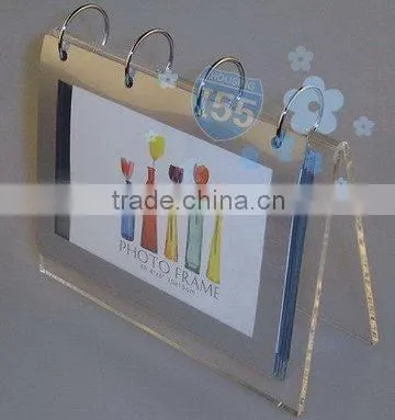 V Shape Handmade Custom Flip Acrylic Menu Display Stand Roll Menu Display Holder photo-3