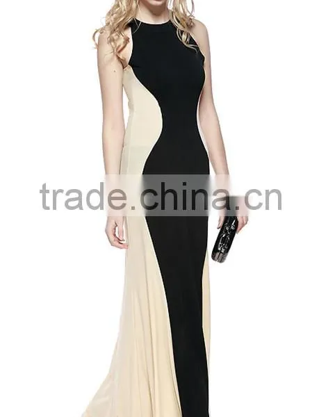 Plain Dye Slim Fit Elegant I Shape off Shoulder Long Evening Dress photo-2