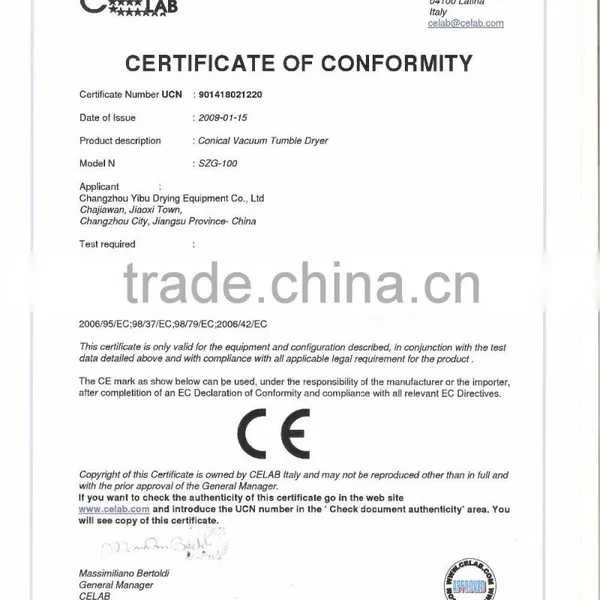 Double Cone Vacuum Dryer for Citric Acid Monohydrate photo-2