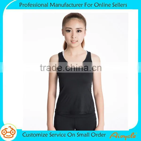 Wholesale Custom Fitness Plain Vest Sport Tank Top Yoga Singlet for Women photo-2