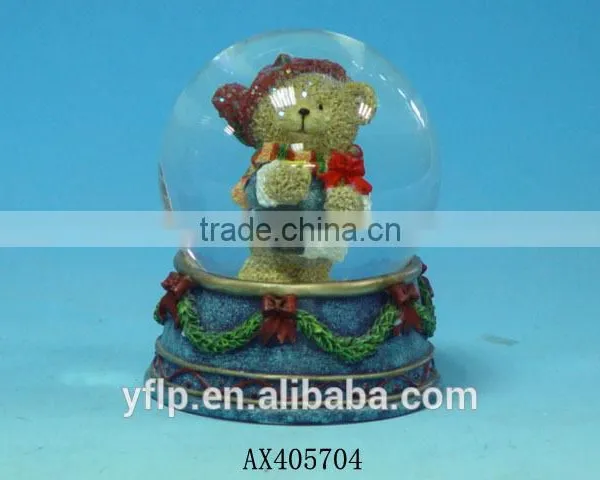 Customized Music Crystal Glass Snow Ball for Christmas Gift Resin Craft / Christmas Glass Snow Ball photo-5