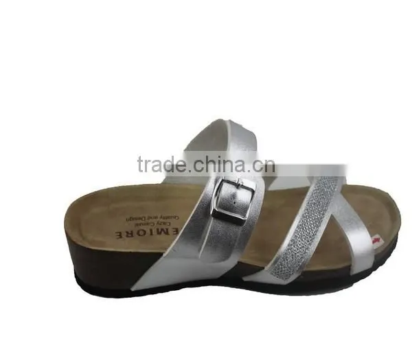 2015 Summer Cork Outsole Platform Lady Leather Sandal Shoes photo-2