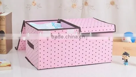 Eco-Friendly Good Quality Custom Printed Foldable Non Woven Storage Box and Bin With Two Lids photo-5