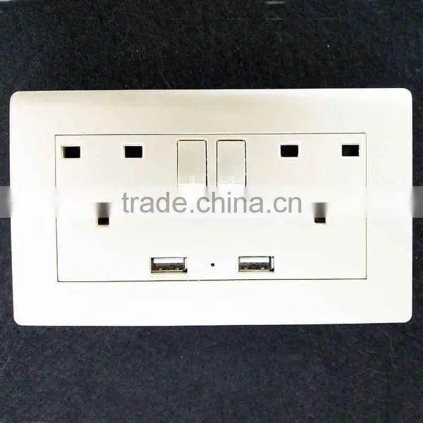 Electric Socket With Usb Port Plug Usb Wall Socket uk Plug Outlets photo-2
