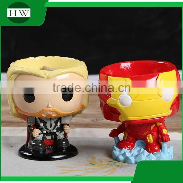Wholesale Cheap Creative Handwork Cartoon The Avengers Ceramic Garden Flower Pot photo-3