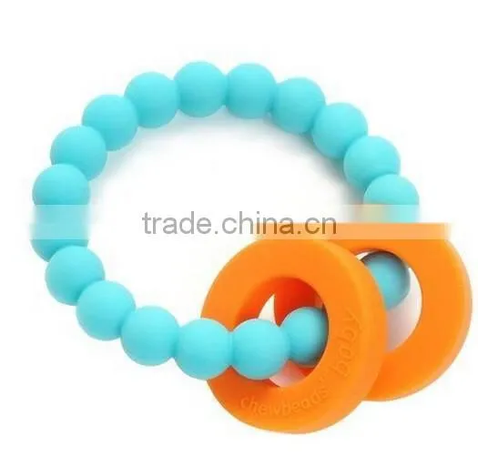 Colorful Silicone Teething Bracelet&&Silicone Baby Chewing Bracelet&Silicone Baby Bangle photo-2